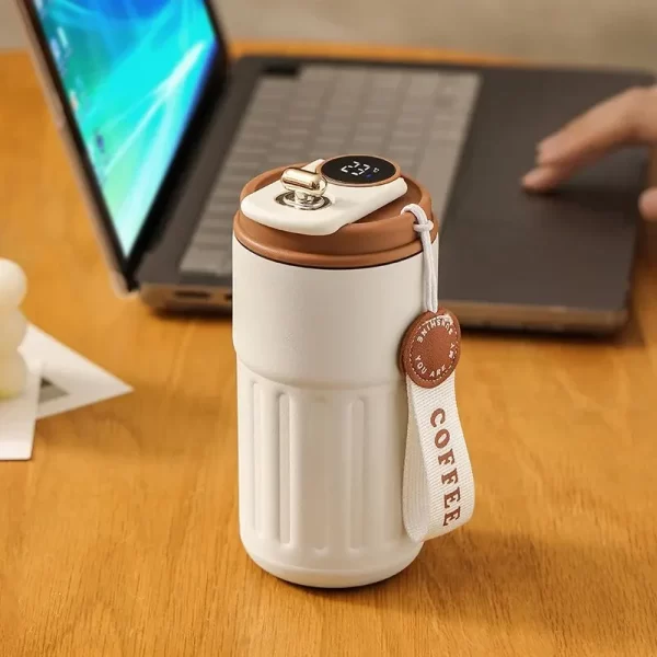 LED Smart Display Temperature Stainless Steel Travel Mug - Image 4